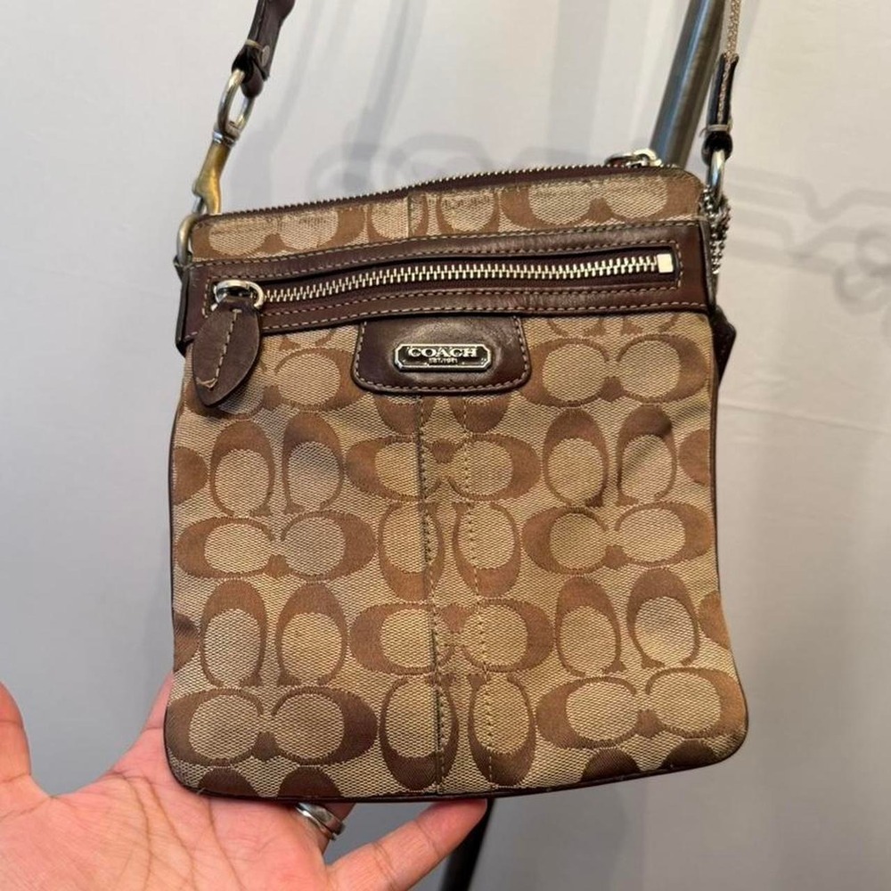Vintage Coach Crossbody Purse w/Brown Monogram